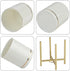 Gold Pen Holder for Desk, Aesthetic Ceramic Pencil Cup with Metal Legs, Makeup Cup for Brushes