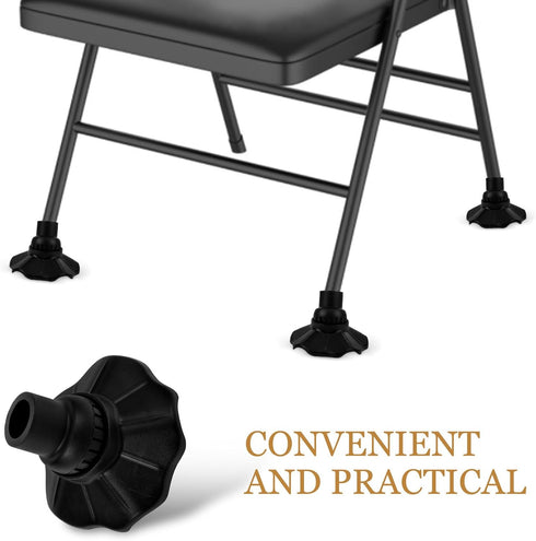 4pcs KALLORY Folding Chair Leg Protectors Non-Slip Furniture Leg Caps Floor Protectors for Camping Chairs and Tables