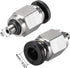 uxcell Straight Pneumatic Push To Quick Connect Fittings M3 Male x 4mm Tube OD Silver Tone 2pcs by uxcell