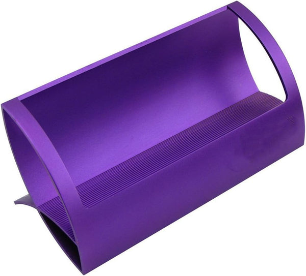 CellCase Innovative Q Shape Stainless Steel Business Name Card Holder, Desktop, Creative Design, Purple