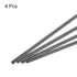 MECCANIXITY 4 Pack Carbon Fiber Rod, 5mm x 150mm for RC Plane DIY Tool Wing Tube
