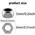 PDETVEO 50PCS 304 M5-0.8 Stainless Steel Lock Nuts, Nylon Insert Hex Lock Nuts
