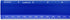 Alumicolor Aluminum Non-Slip Desk Ruler, 24IN, Blue