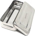 Stainless Steel Medical Dental Sterilizer Instrument Box, Organizer Storage Tray with Lid - 7L x 3W x 1.25H