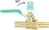 uxcell 1/2" Ball Valve, Brass Shut-off Valve Switch, Hose Barb Pipe Tube Fittings, 90 Degree Green Operation Handle, 5
