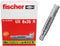 fischer Universal Plug UX 6x35 R (with Rim) 100pcs for Solid, Hollow, and Board Building Materials
