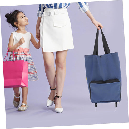 Collapsible Hand Truck with Large Grocery Bag - Portable Dolly for Easy Moving