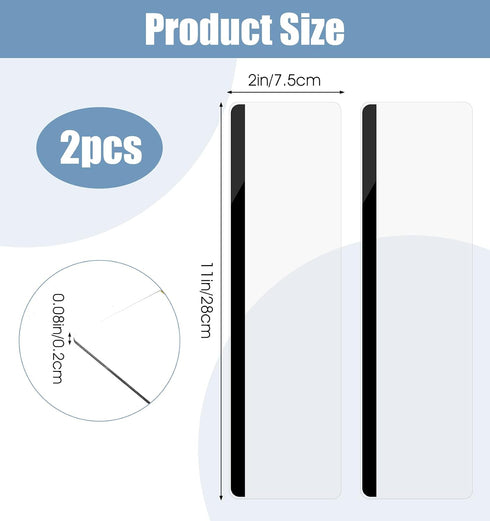 Thrymme 2Pcs (11 3.1 Monitor Sticky Note Holder, Transparent Acrylic Computer Monitor Memo Board Side Mount