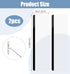 Thrymme 2Pcs (11 3.1 Monitor Sticky Note Holder, Transparent Acrylic Computer Monitor Memo Board Side Mount