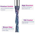 1/4 Inch 3/16 Inch SpeTool Shank Downcut Spiral Router Bit Cutting Diameter, TAC Coated CNC Router Bits End Mill