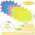 Crtiin Sticky Notes 1200 Sheets Neon Fluorescent Starburst Shape Price Tag Memo Sale Signs Cute Fun Self Adhesive Sticky Notes for Classroom School Office Organizer Notebook, 6 Colors(2.76 x 3.54'') by Crtiin