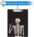 Britimes Decorative Clipboard Hardboard Wood Nursing Clip Board for Standard A4 Letter Size, Funny Skull Skeleton 12.6"