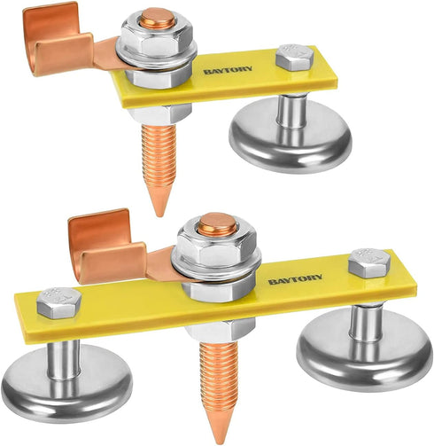 BAYTORY Upgrade Magnetic Welding Support Ground Clamp Tools, Strong Magnetism, Large Suction, Copper Tail
