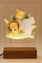 Personalized Led Night Light Name for Kids, Custom Cute Forest Animals with