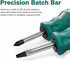 Buspoll Screwdriver Set - Rubber Anti-Skid Handle Stubby Magnetic Head Slotted/Phillips Screwdriver