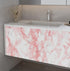 LACHEERY Marble Contact Paper Pink White Marble Peel and Stick for Countertops, Waterproof Wallpaper 15.8"x80"