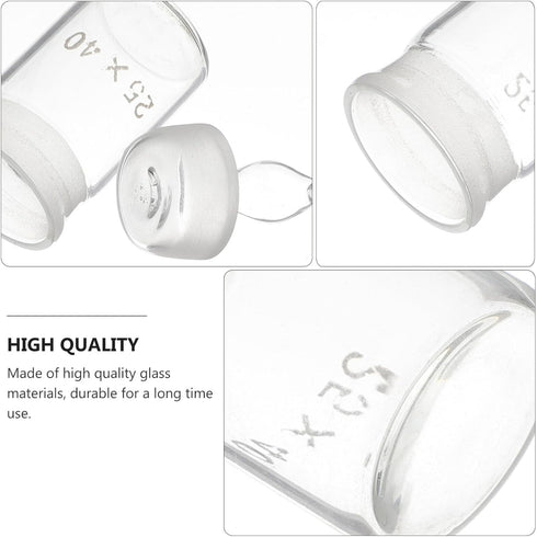 Hemobllo Glass Beakers 2pcs, Weighing Bottle Chemistry Laboratory Equipment Pycnometer Flask for Specific Gravity