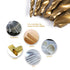 Titanium Combination Drill and Tap Bits Set, 6 PC Metric Screw Taps, 3-in-1 Bit Tool for Drilling, Tapping, and