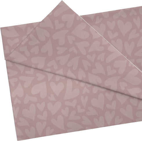 Light Mauve Hearts Creative Class Fabric - For Classroom Bulletin Boards, Pillows, Curtains, and Crafts