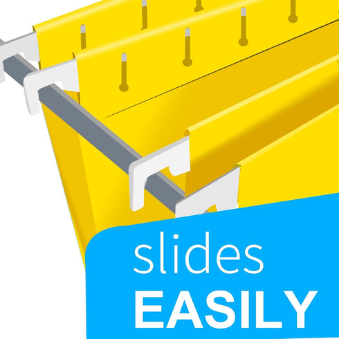 HERKKA Extra Capacity Hanging File Folders, 60 Pack, Reinforced Letter Size, 3 Inch Expansion for Bulky Files, 12