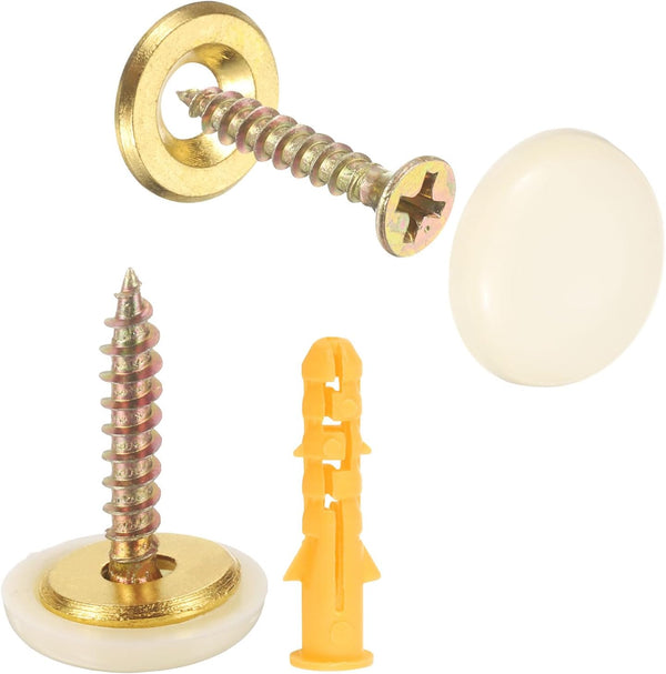 uxcell 8 Pcs 16.8 mm Decorative Caps Cover Nails, Zinc Alloy Screw Covers