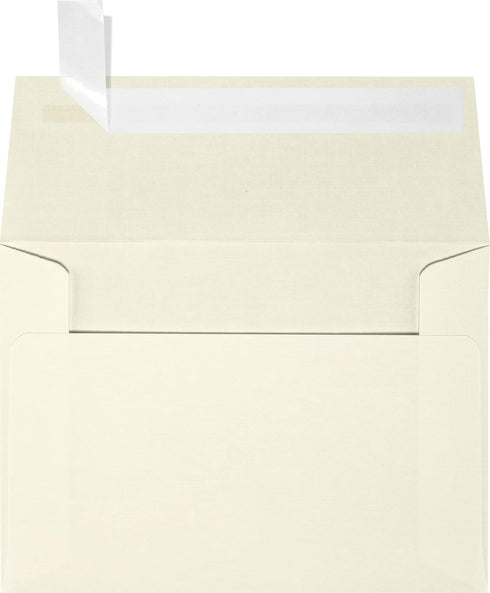 LUXPaper 4Bar A1 Invitation Envelopes, Peel & Press, 3 5/8" x 5 1/8", Natural Linen, 80lb Text, 50 Qty