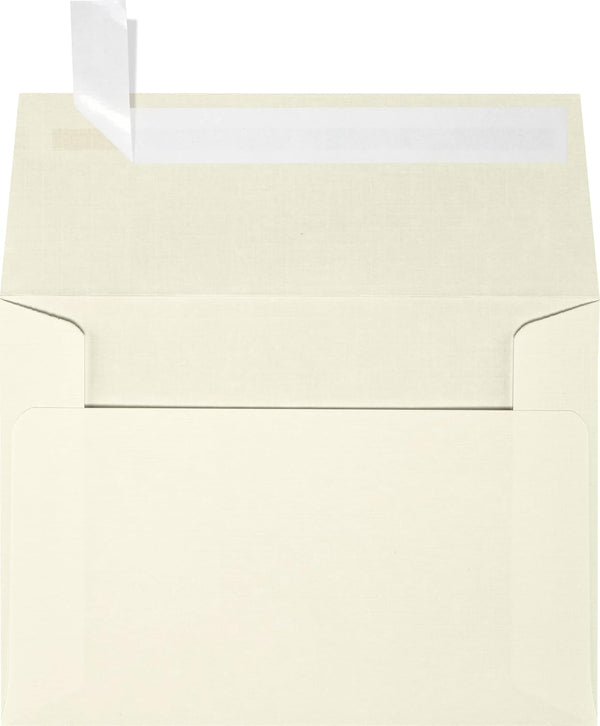 LUXPaper 4Bar A1 Invitation Envelopes, Peel & Press, 3 5/8" x 5 1/8", Natural Linen, 80lb Text, 50 Qty