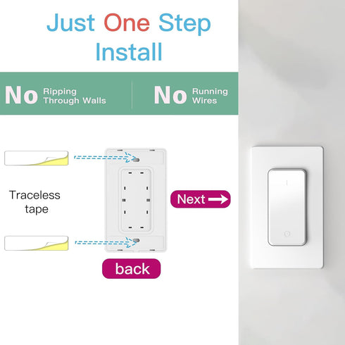 Remote Control Outlet Plug with Remote Switch, Long Range Wireless Remote Light Switch for Lamps and Appliances