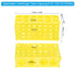 PATIKIL 80 Wells Tube Rack, 1 Pcs Vial Rack Four Panel Centrifuge Tube Holder for Microcentrifuge Tubes 0.5/1.5/2/10/15/50ml, Yellow