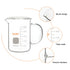 XCD Glass Beaker (250 ml), Borosilicate Low Form Griffin Graduated Beaker with Handle and Pouring Spout