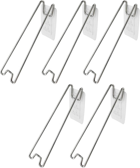 MY MIRONEY 5Pcs Silver Metal Adhesive Easel Back Stand for Photo, Paintings Display, 7.09" Height