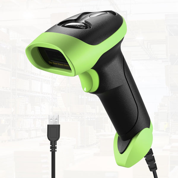NetumScan Handheld USB 2D Barcode Scanner Reader for Computers, Handheld Wired Automatic QR