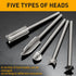 Wood Carving Drill Bits Set Compatible with Dremel Rotary Tool 5 Different Engraving Drill Accessories Bit Wood Grinding Woodworking Tool with 3mm Shank for DIY Carving Drilling Micro Sculpture