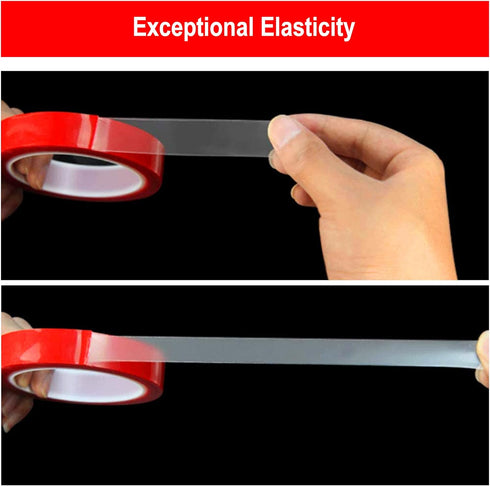 CANOPUS Double Sided Mounting Tape, Strong & Heavy Duty, Permanent Clear 4910 for Indoor Outdoor Fixing, 0.5in x 15ft