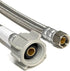 Toilet Water Supply Connector Line Braided Stainless Steel, Toilet Supply Line - 3/8 Female Compression Thread x 7/8 Female Ballcock Thread (4, 16 inch)