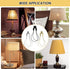 Pilarmuture 3pcs Set 3 Lamp Shade Holder, Adjustable Height, Iron Frame, Silver/Black/Gold Shade, Modern Style