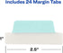 Avery Margin Ultra Tabs, 2.5" x 1", 2-Side Writable, Assorted Pastel Colors, 24 Repositionable Tabs (74769)