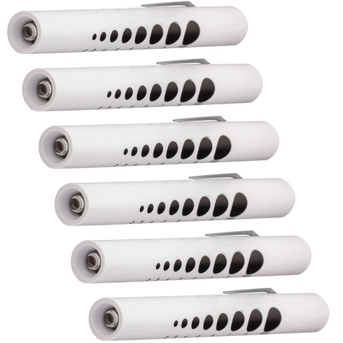 NOVAMEDIC 6 Pack Disposable LED Pen Light with Pupil Gauge, Medical Diagnostic Penlight