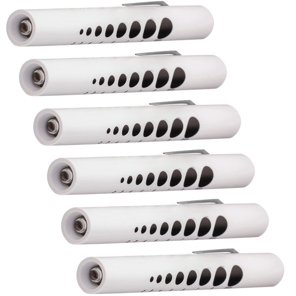 NOVAMEDIC 6 Pack Disposable LED Pen Light with Pupil Gauge, Medical Diagnostic Penlight