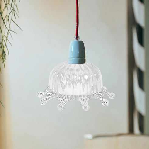 E27 Bulb 43mm Zerodeko Crown Shape Plastic Lampshade Cover round Ceiling Light Shade Diameter for Bedroom Bedside Wall