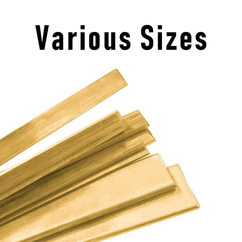 1/12" x 1" x 10" Brass Flat Bar, 12 Gauge Metal Sheet Stock for Crafts, Models, Repairs (2 * 25 * 250mm)