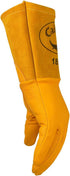 Caiman Premium Top Grain Goatskin MIG Welding Gloves - DuPont Kevlar Stitching, Unlined, 4-inch Gauntlet Cuff
