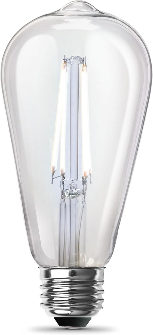 Feit Electric ST19 Vintage Edison LED Light Bulb, 60W Equivalent, Dimmable, 5000K Daylight, 800 Lumens, 8 Pack