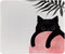 Personalized Black Cat Mouse Pads for Home Office, Mid Century Modern Minimalist Design, 9.5x7.9 inches