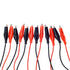 QTEATAK 3 Pairs of Alligator Clips with Wires, Test Cable Red-Black Wire Adhesive Design, 100cm/39.4 inches Long