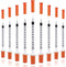 U-100 Syringes with Needle, 30G 5/16" (8mm) 1ml/cc Disposable Syringe, Individual Wrapped, 30PACK