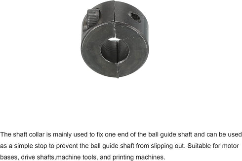 MECCANIXITY Shaft Collar, 0.31 Inch Bore Double Split Carbon Steel Clamping Collar with Set Screw