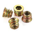 M8-1.25 x 15mm Threaded Insert for Wood Furniture, Zinc Plated Carbon Steel, 50 PCS with Hex Spanner