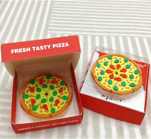 Food Erasers Puzzle Erasers, Cute Fun Novelty Pizza Erasers for Kids, Classroom School Supplies