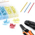 700Pcs Nylon Spade Quick Disconnect Connectors Kit, Fully-Insulated Male and Female Crimp Wire Terminals with Tools